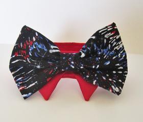 Dog Collar Bow Tie Patriotic Fireworks